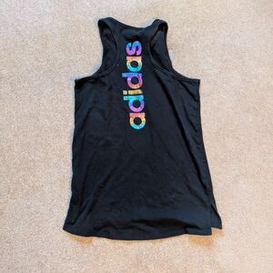 Adidas Black Tank Top with Colorful Logo